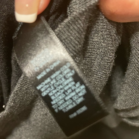 Express black and gray color block, slight turtleneck sweater dress - Picture 7 of 9